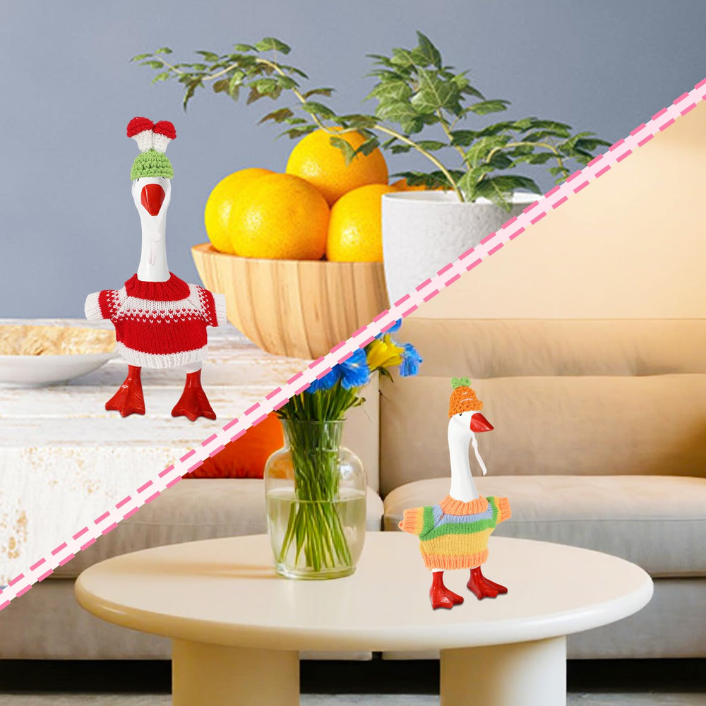 Sinbana 7-inch goose statue accessories complete a charming desk display.