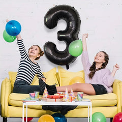 SINBEE 40inch black number balloon creates a striking event centerpiece