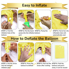 SINBEE 40inch gold A balloon doubles as a striking centerpiece.
