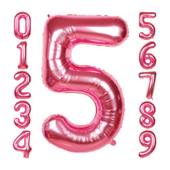 SINBEE 40-inch hot pink 5 balloon for bold birthday décor