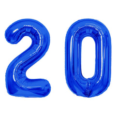 SINBEE 40-inch Navy Blue 0 balloon creates a bold 20th birthday backdrop.
