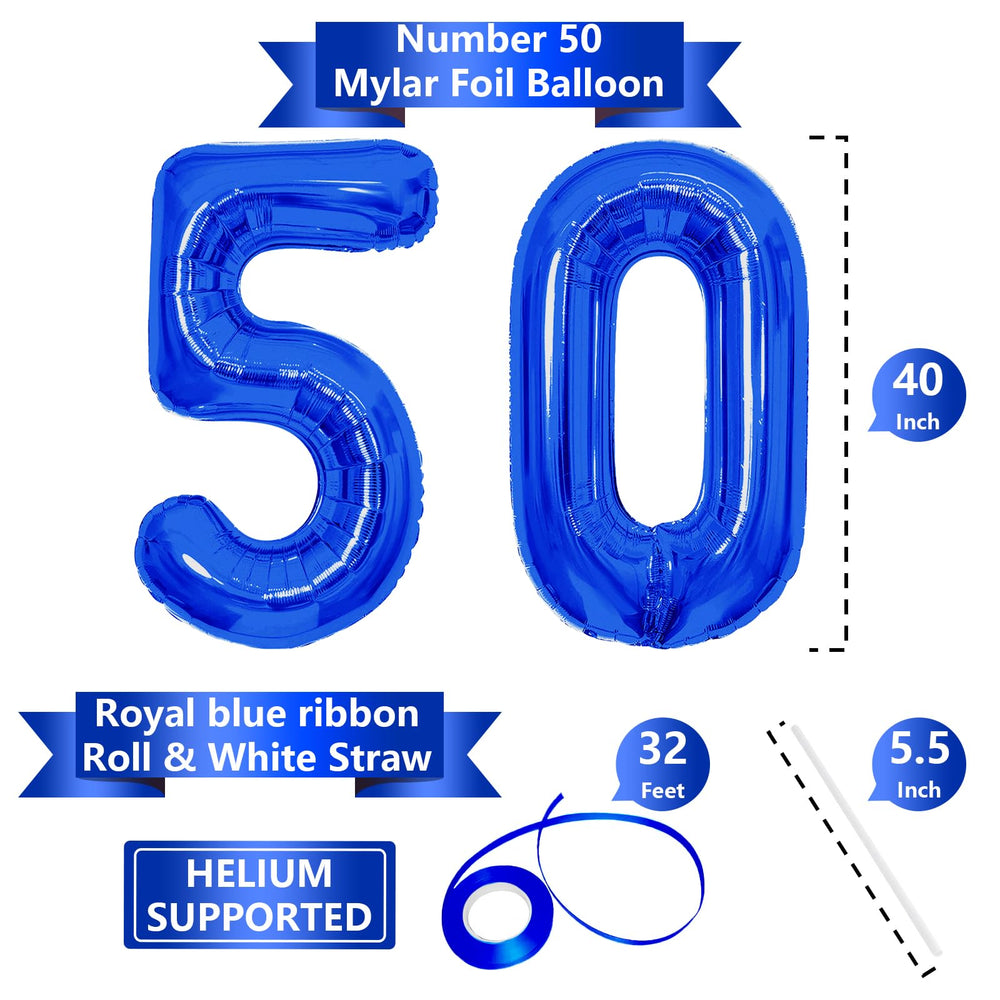 SINBEE 40-inch navy blue 5 balloon ideal for anniversaries