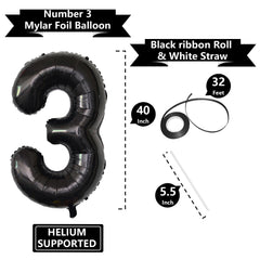 SINBEE foil 3-number balloon adds dramatic accent to events