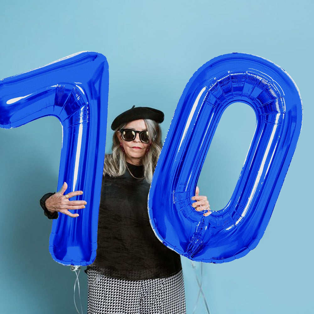 SINBEE giant number balloons provide a striking centerpiece for parties.