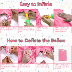SINBEE hot pink number 5 balloon enhances birthday decor