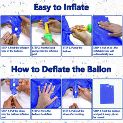 SINBEE Navy Blue foil digital balloon pack for reusable party decor.