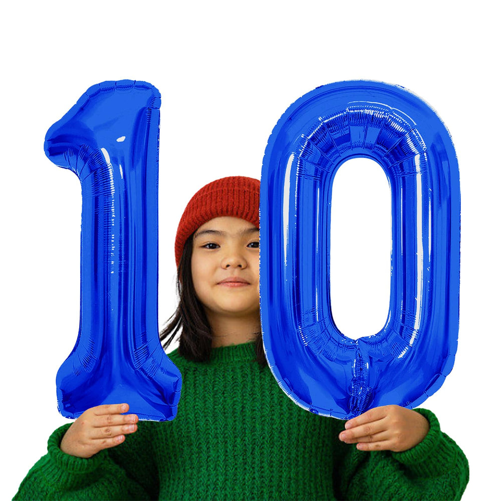 SINBEE navy blue number balloon with hanging holes for easy decor
