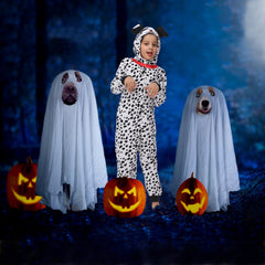 Sincere Party Dalmatians onesie front zipper for easy dressing