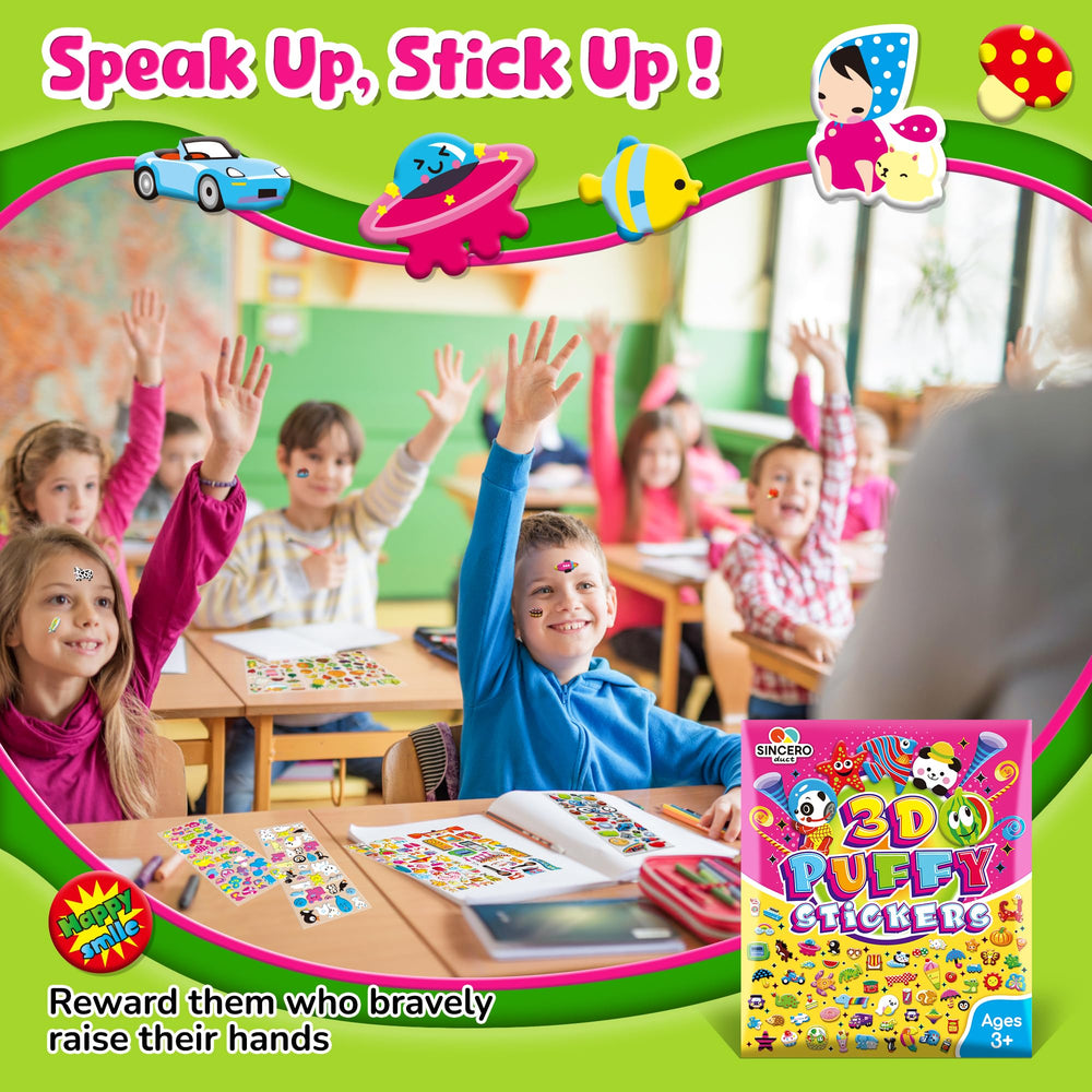 sinceroduct 3D puffy stickers animals sea life, spark creativity in crafts.