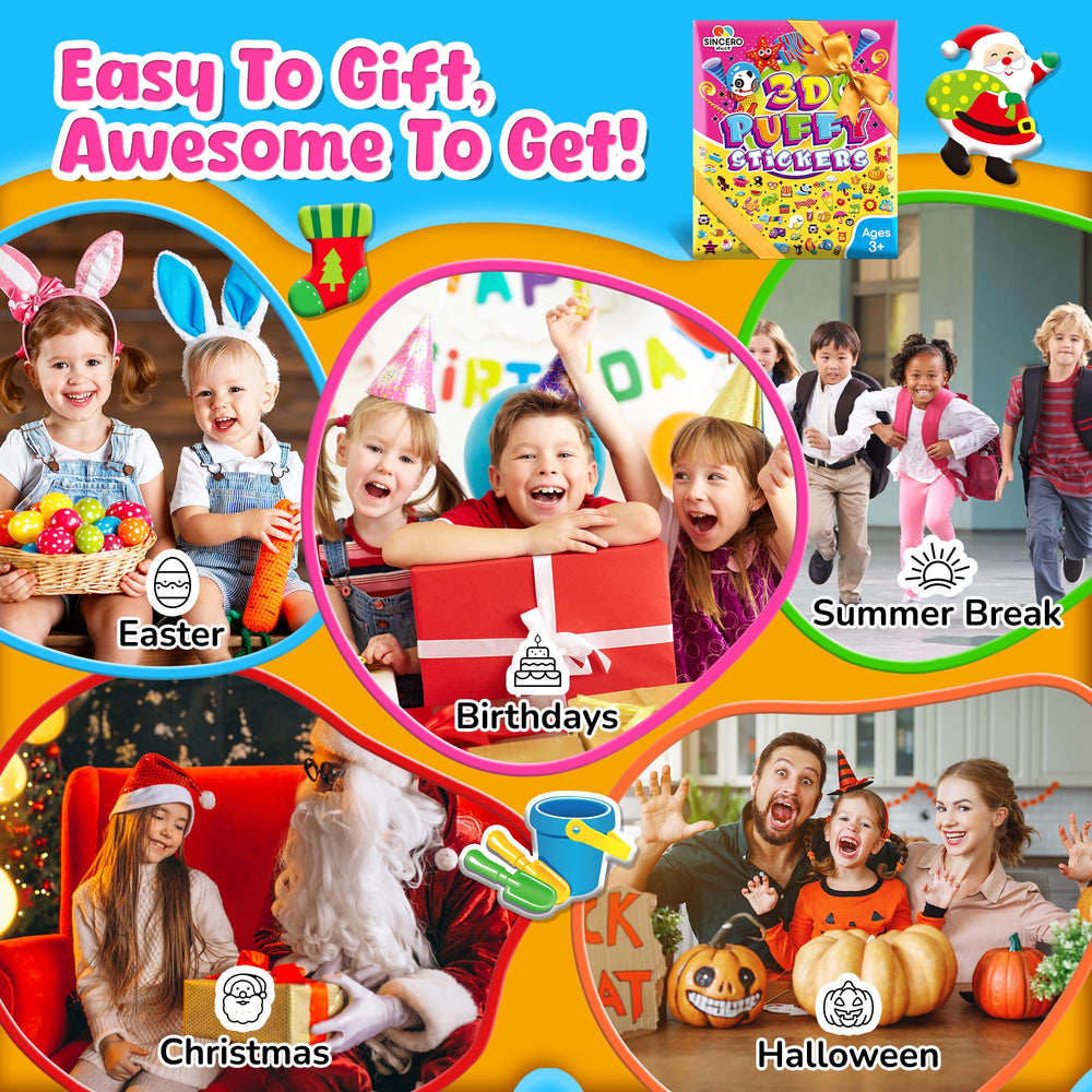 Sinceroduct 3D Puffy stickers for teacher gifts and classroom motivation
