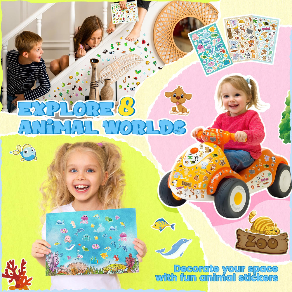 Sinceroduct scrapbooking collection featuring colorful animal scenes for crafts