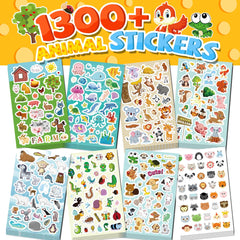 Sinceroduct water bottle stickers with bright animal designs to personalize bottles