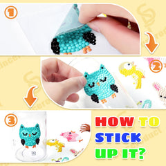 Sinceroduct Sparkling 5D Diamond Sticker Kit sealed diamond packs aid tidy storage.