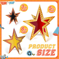 Sinload 3D glitter star 5inch centerpieces add compact sparkle for tables.