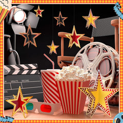Sinload starry-night decor creates movie nights with a festive glow.