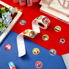 Sinmoe bowling stickers roll—multi-design pack for gifts and DIY labels.