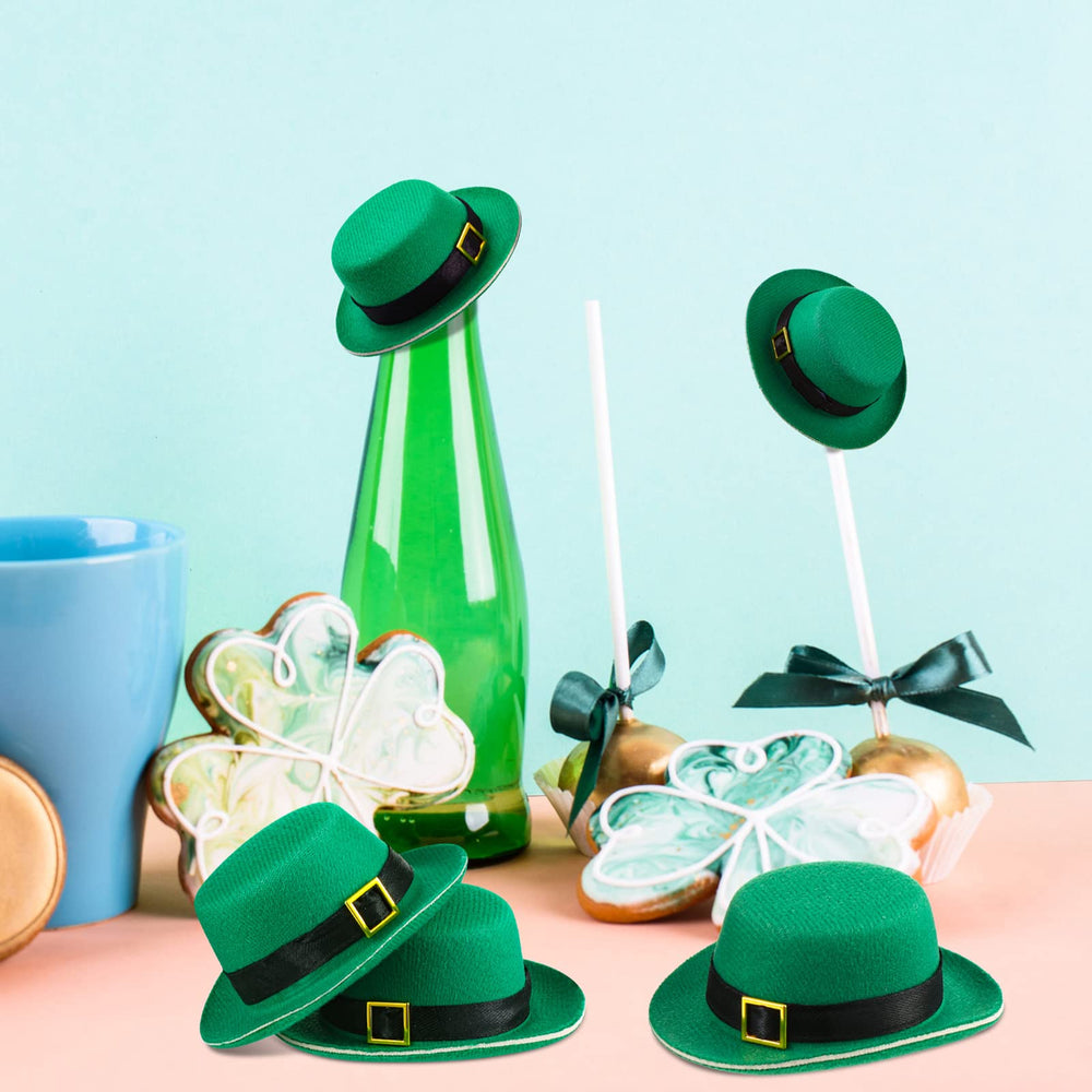Various angles of Sinmoe St Patrick's hats for display