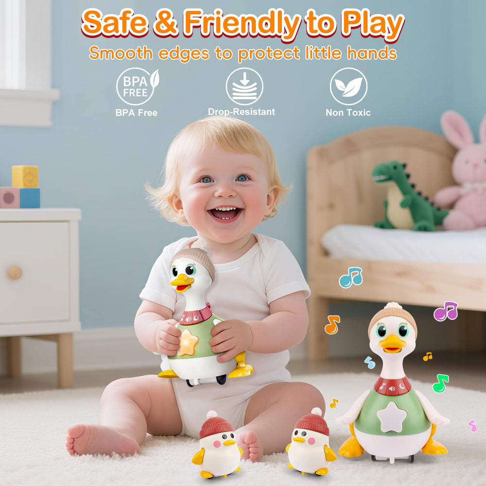 Sinpedex Musical Lullaby Duck made with BPA-free, non-toxic materials for safe play.