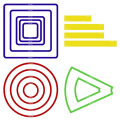 Sintuff spell templates set for tabletop RPG setup and spell range planning.