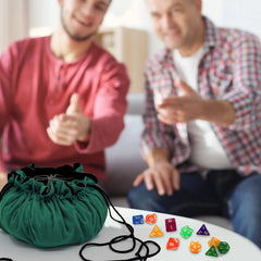 SIQUK dice bag in dark green finish blends with game gear.