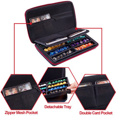 SIQUK dice storage case with removable tray doubles as a rolling surface.