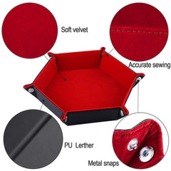 SIQUK dice tray burgundy velvet lining adds premium protection