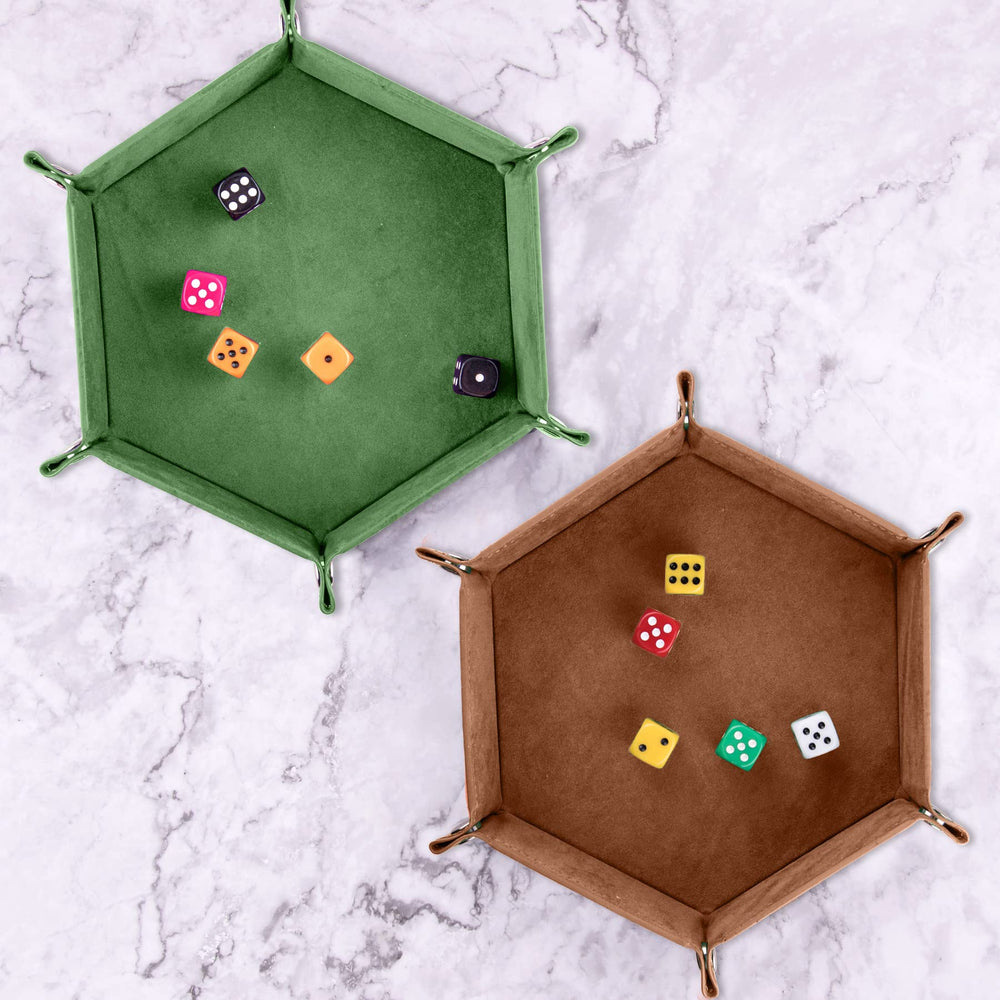 SIQUK dice tray dimensions 8.7 by 7.4 inches fits polyhedral dice