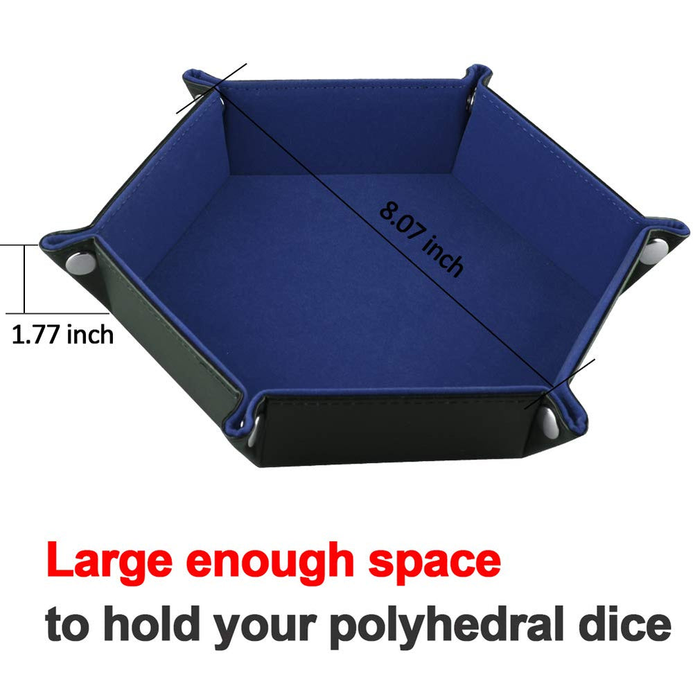 SIQUK folding hexagon tray snaps at corners for quick setup anywhere.