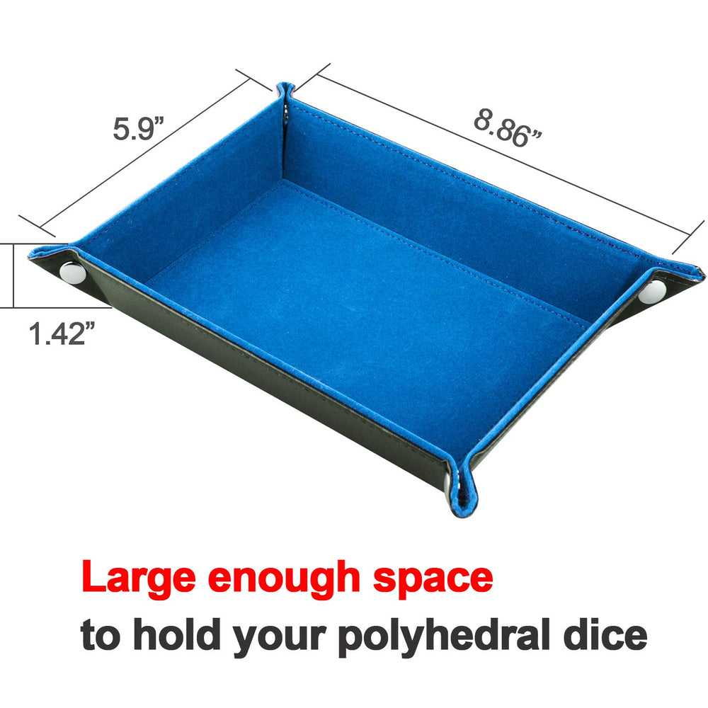 SIQUK dice tray with corner snaps folds flat for easy transport and setup.