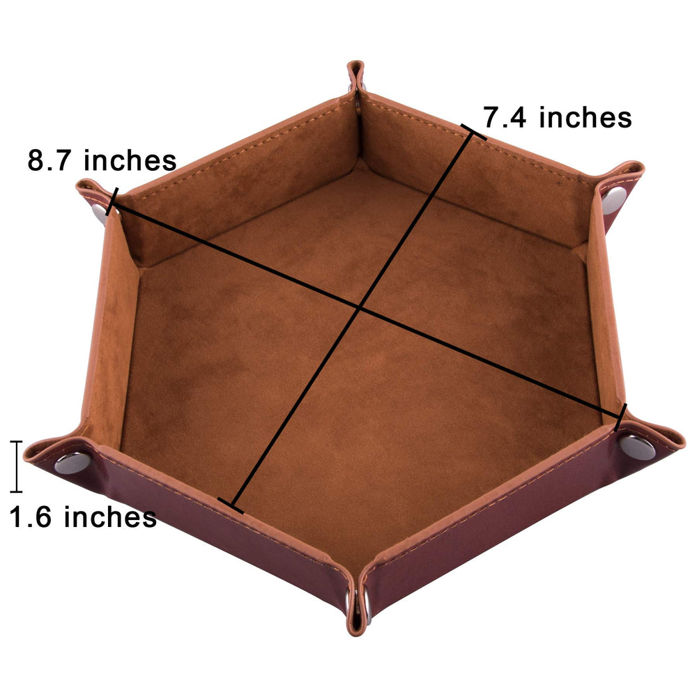 SIQUK black hexagon dice tray collapsible for portable gaming