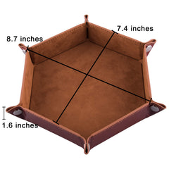 SIQUK black hexagon dice tray collapsible for portable gaming