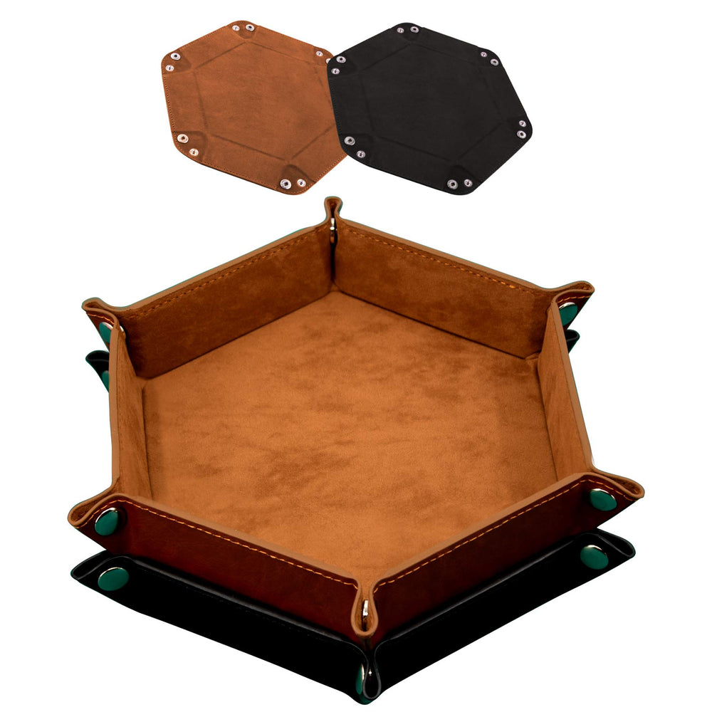 SIQUK camel hexagon dice tray for RPG dice storage and rolling surface