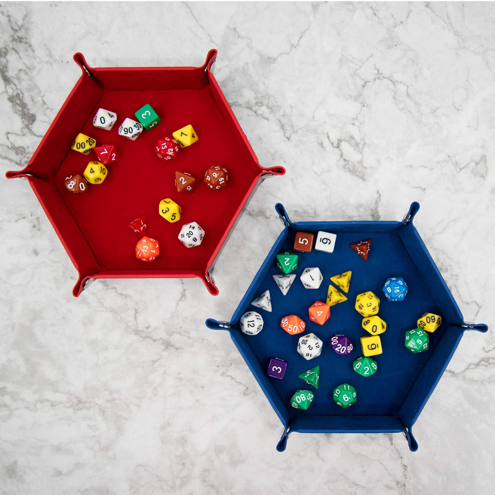 SIQUK dice tray hexagon generous space for polyhedral dice.