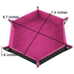 SIQUK dice tray hexagon pink keeps dice contained during RPG sessions.