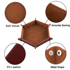 SIQUK hexagon dice tray snaps at corners for quick setup