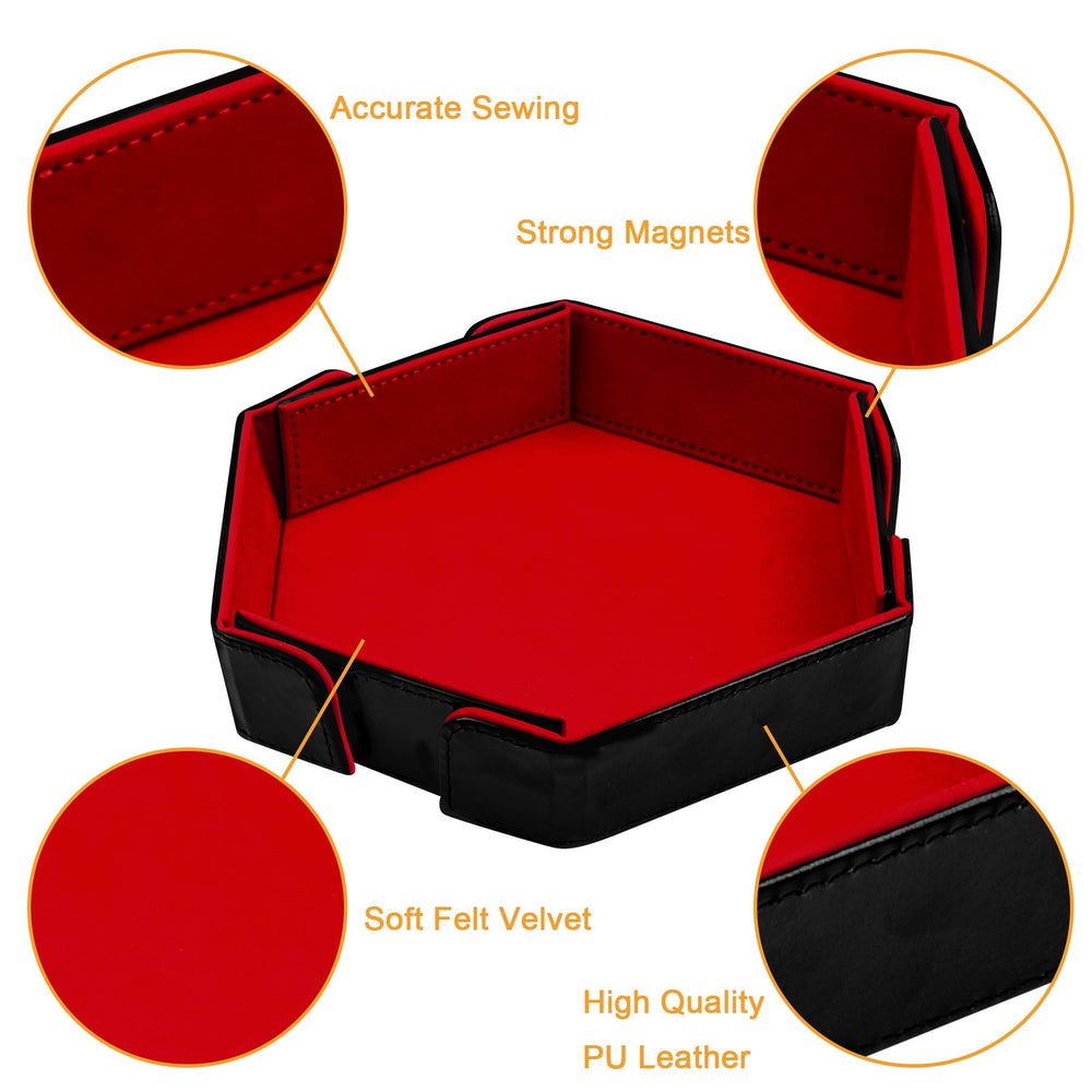SIQUK velvet lining inside the tray cushions dice surfaces