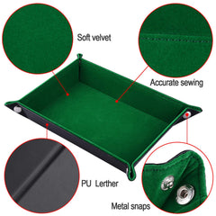 SIQUK dice tray interior velvet side shown for quiet, contained rolls.