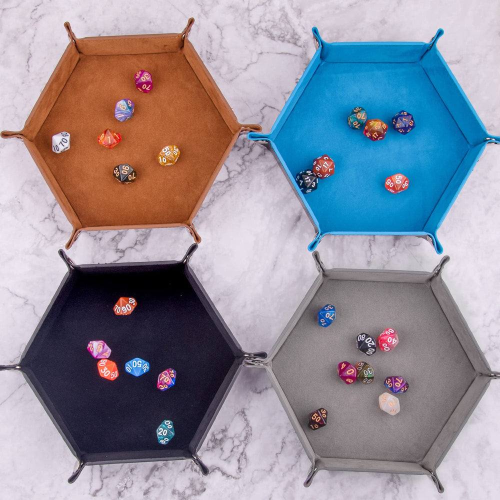 SIQUK dice tray exterior close-up with PU leather and metal snaps.
