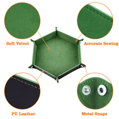 SIQUK dice tray PU leather exterior is durable and easy to clean