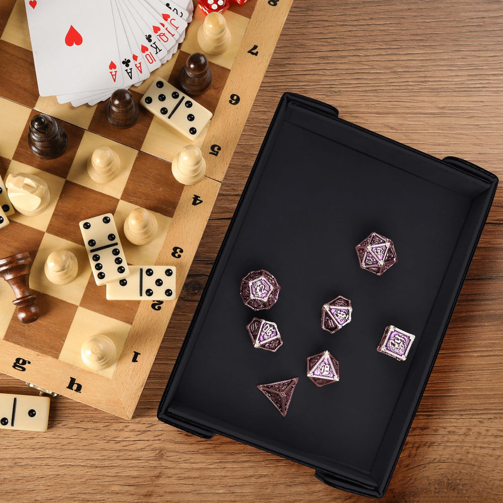 SIQUK dice tray PU leather exterior offers durable, easy-to-clean surface.