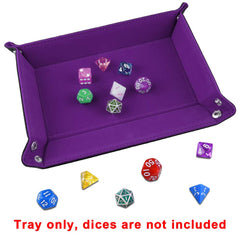 SIQUK dice tray unfolded size shows ample space for polyhedral dice.