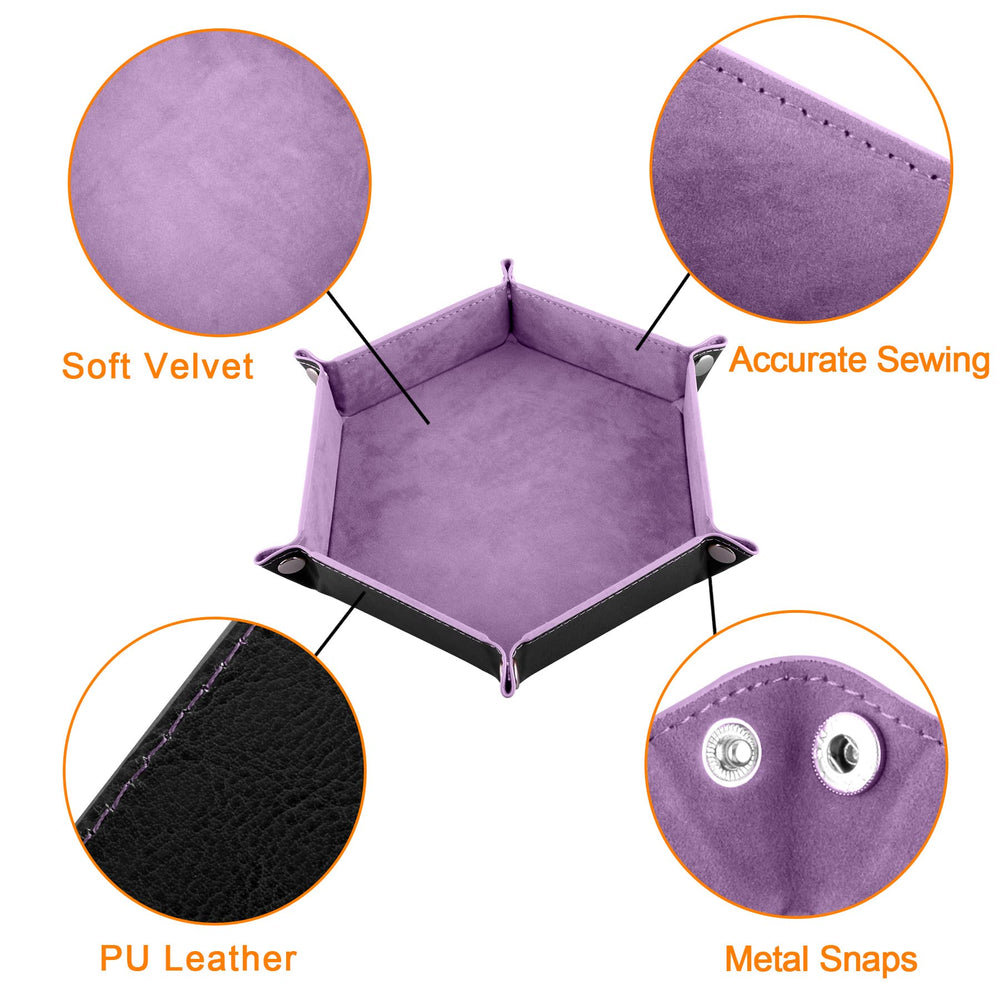 SIQUK velvet lining interior protects dice from scratches during games