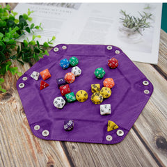 SIQUK violet dice tray hexagon top view for quick setup