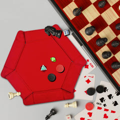SIQUK portable folded dice tray ready for travel and gaming