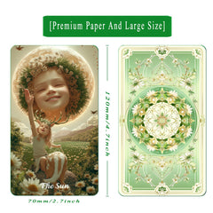 Close-up of bud-inspired imagery on the Sishui Spring Sprout cards for fresh interpretations.
