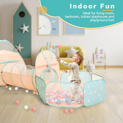 SISTICKER baby crawl tunnel promotes exploration in a safe mesh environment.