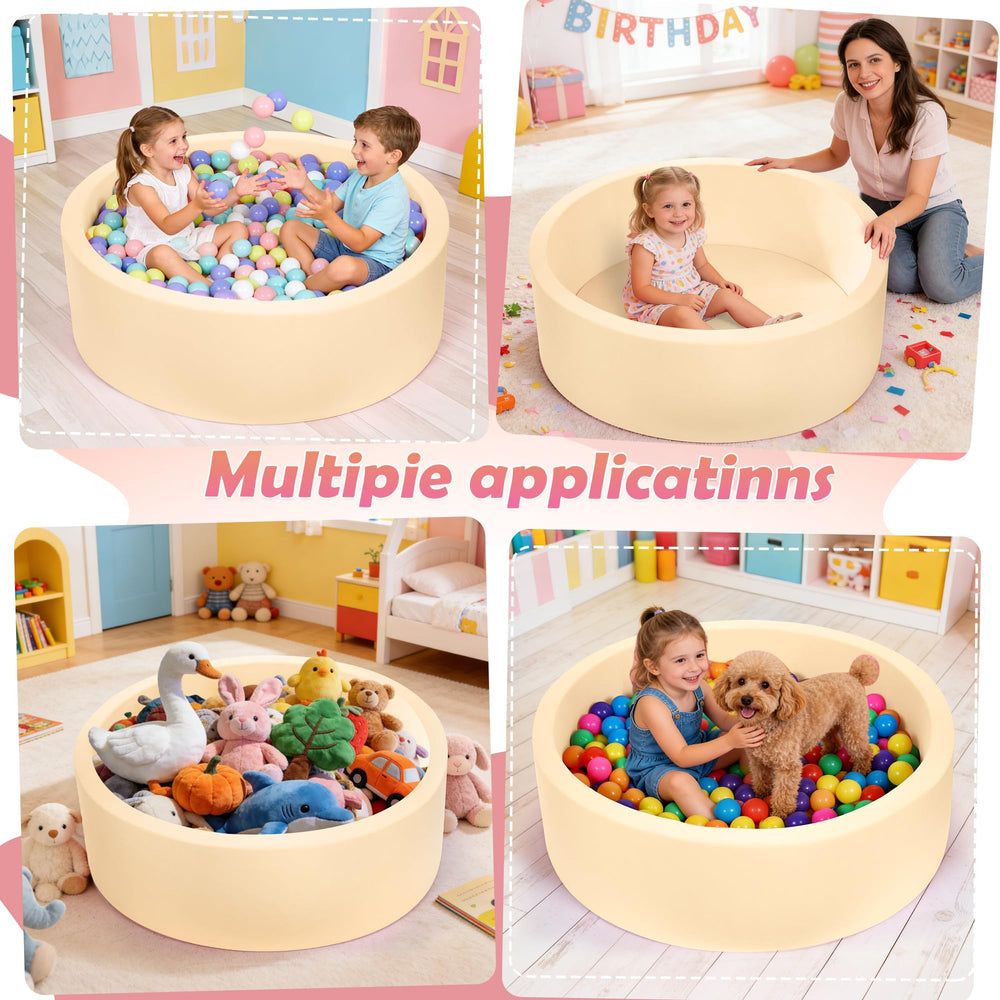 SIUUHOVS ball pit mocha waterproof zipper enables easy cleaning