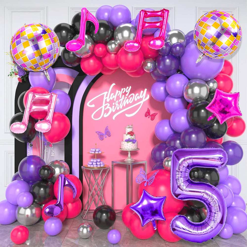 Siznkore Kpop birthday set: purple single-note balloon for chic focal points