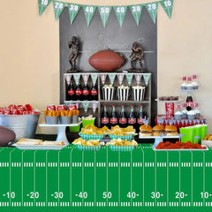 SJJPDYY football field table cover fits standard tables for gameday events.
