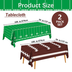 SJJPDYY football-pattern tablecover disposable for quick party setup.